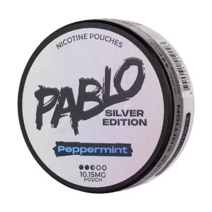 Peppermint Silver Edition Nicotine Pouches by Pablo