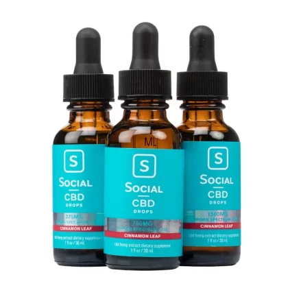 Social CBD – Cinnamon Leaf Broad Spectrum Drops