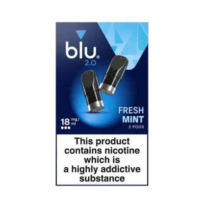 Blu 2.0 Fresh Mint E Liquid Pods – 2 Pack - Strength#9mg>18mg