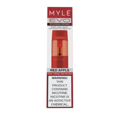 Myle Evo Rechargeable Disposable 2500 Puffs - Red Apple