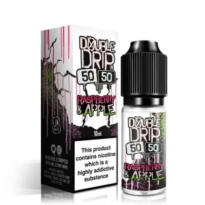 Double Drip Raspberry & Apple E Liquid – 50/50 Series (10ml)