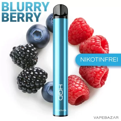 HQD Hoova Einweg E-Zigarette – Blurry Berry – Nikotinfrei - 0mg/ml / 2ml / Blurry Berry