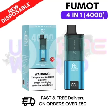 Light Blue Edition Edition Fumot Tornado 4000 Puff Prefilled Vape Kit