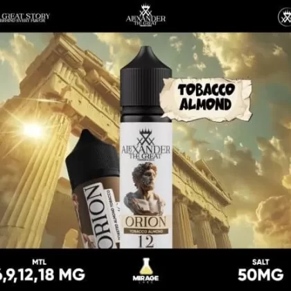 ALEXANDER ORION SALT VAPE ELIQUID – ROASTED ALMOND TOBACCO - 50 MG SALT; Vape Product