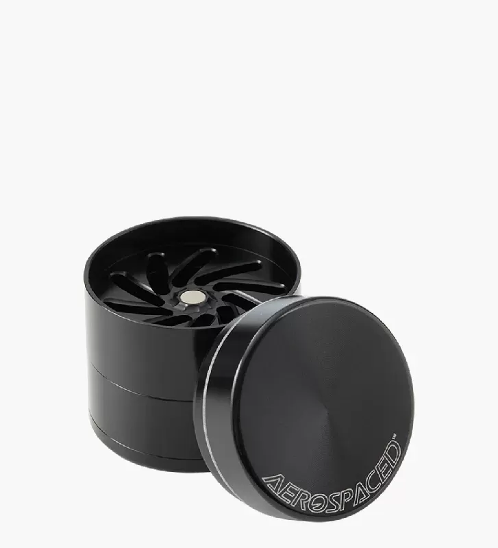 Aerospaced | Aluminum Metal Toothless Grinder | 4 Piece – 50mm – Black