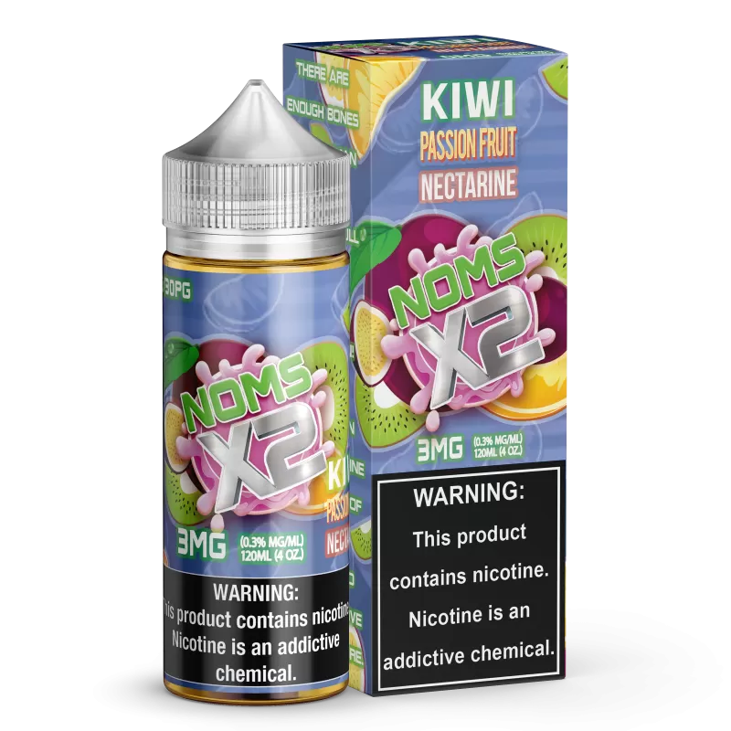 NOMS X2 by NOMENON Kiwi Passion Fruit Nectarine 120ML E-Liquid - 6MG