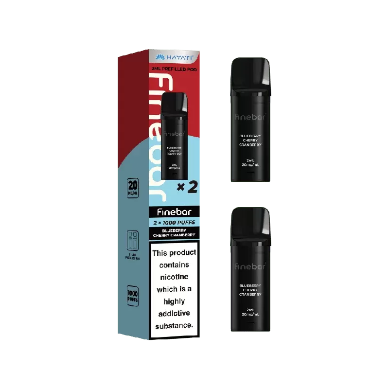 Hayati Finebar Prefilled Pods Blueberry Cherry Cranberry