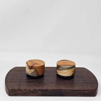 9ml Black Glass Container with Special Yew Top by PhattPiggie