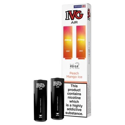 Peach Mango Ice IVG Air Replacement Pods - 20mg - Vape Product