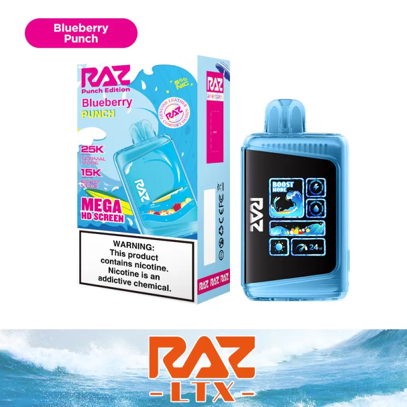 RAZ LTX “Punch Edition" 25K Puff Disposable Device – 25000 Puffs - Sour Raspberry Punch - Image 2