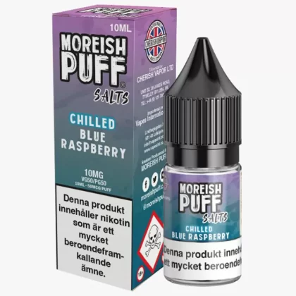Moreish Puff – Blue Raspberry Nicosalt 10mg 10ml – E juice med nikotin - Moreish Puff / Yes / 10mg / 10ml / 50/50 - Vape Product (9897D4)
