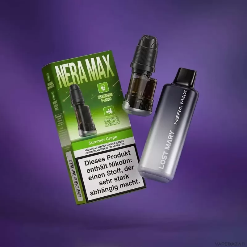 Lost Mary Nera Max – Summer Grape + Leerpod - 20mg/ml - Image 2