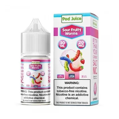Sour Fruity Worms Pod Juice TFN Salts 30mL