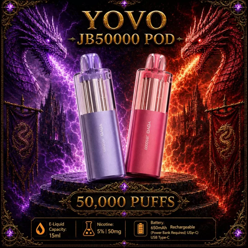 Yovo JB50000 Pod - Pink & Blue (No Nicotine) - Vapeciga