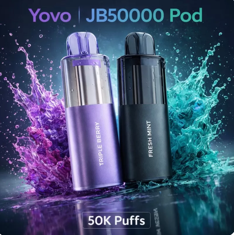 Yovo JB50000 Pod - Pink & Blue (No Nicotine) - Vapeciga - Image 2