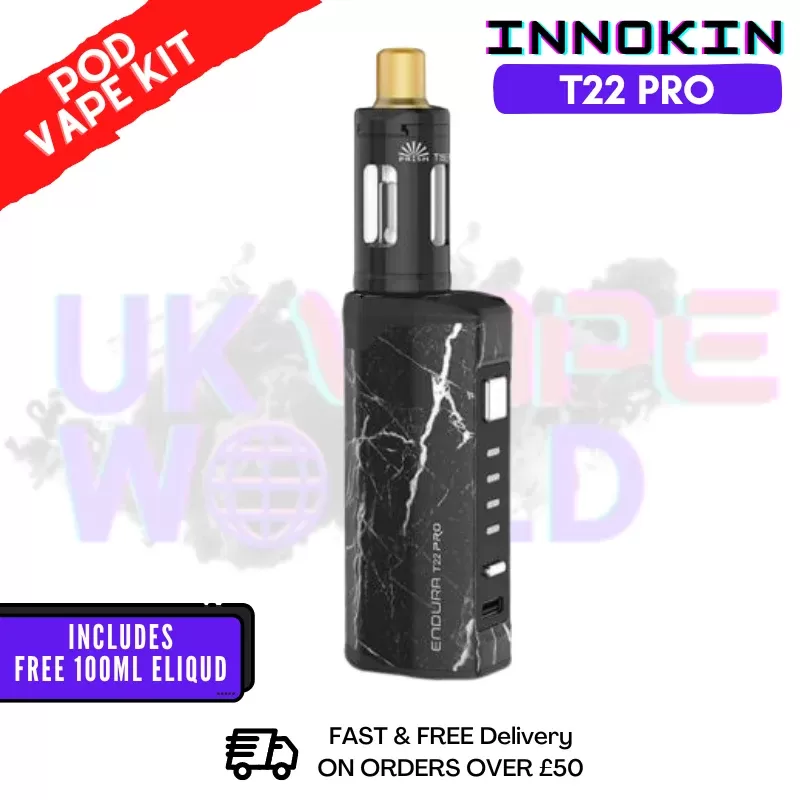 Black Marble Innokin Endura T22 Pro Kit + FREE 100ML E Liquid