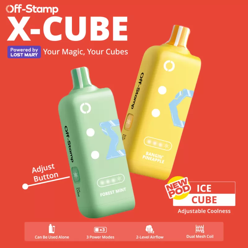 Off-Stamp X-CUBE Ice Cube 25K Disposable POD Powered By LOST MARY – 25000 Puffs - Pomegranate Blast