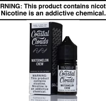 Watermelon Chew by Coastal Clouds Salt 30ML - Vape Product, Vape Product