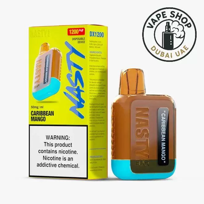 Nasty bar 1200 puffs 20MG nicotine none Rechargeable Vape Buy in Dubai - Vape Product, BOX OF 10 PCS; Berry Grape, caribbean mangocherry - Image 3