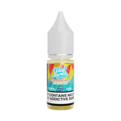 Cloud Nurdz Iced Strawberry Lemon Nic Salt Vape Juice - 10 Pack - Strength