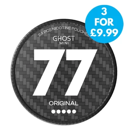 77 Ghost Nicotine Pouches 20mg Snus - Vape Co