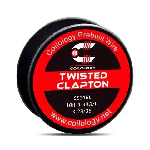 Coilology Twisted Clapton Wire - resistance#1.62 ohm/ft Ni80>2.17 ohm/ft Ni80>1.34 ohm/ft SS316L (F8FEA9)