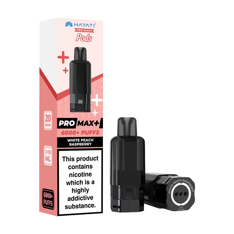 White Peach Raspberry Hayati Pro Max+ Refill Pack - Vapeshop Co
