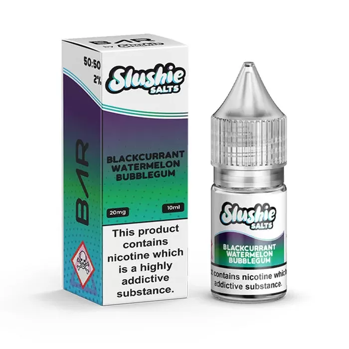 Blackcurrant Watermelon Bubblegum Nic Salt E-Liquid by Slushie Salts BAR
