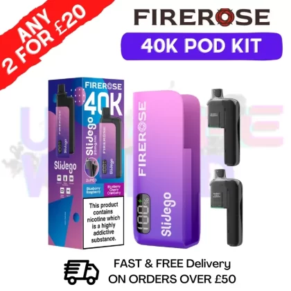 Blue Raspberry Firerose SlideGo 40K Prefilled Pod Kit