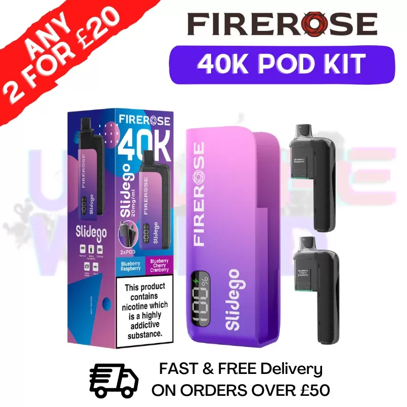 Blue Raspberry Firerose SlideGo 40K Prefilled Pod Kit