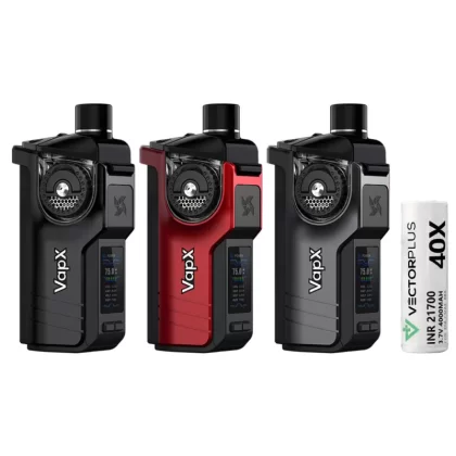 VapX Geyser 100W Pod Kit 4000mAh with 21700 Battery - With Battery