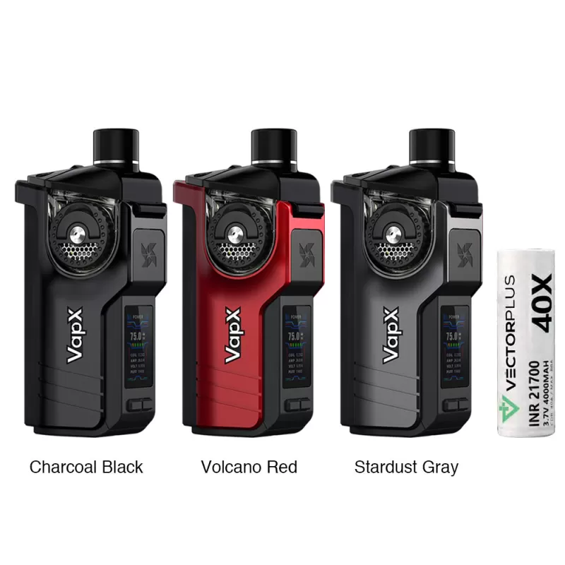 VapX Geyser 100W Pod Kit 4000mAh with 21700 Battery - With Battery - Image 2