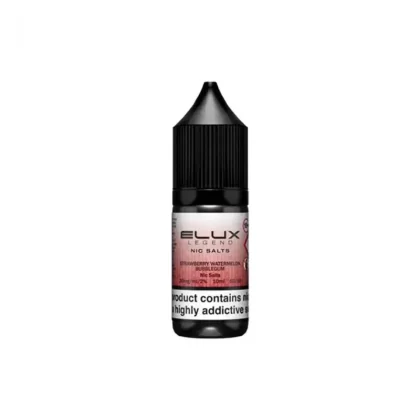 Elux Legend Nic Salts Strawberry Watermelon Bubblegum E Liquid 10ml - Nicotine Strength#20mg>10mg (33497C)