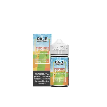Sale $11.00 – Yellow Green Red Mango Iced by 7Daze Fusion Salt 30mL