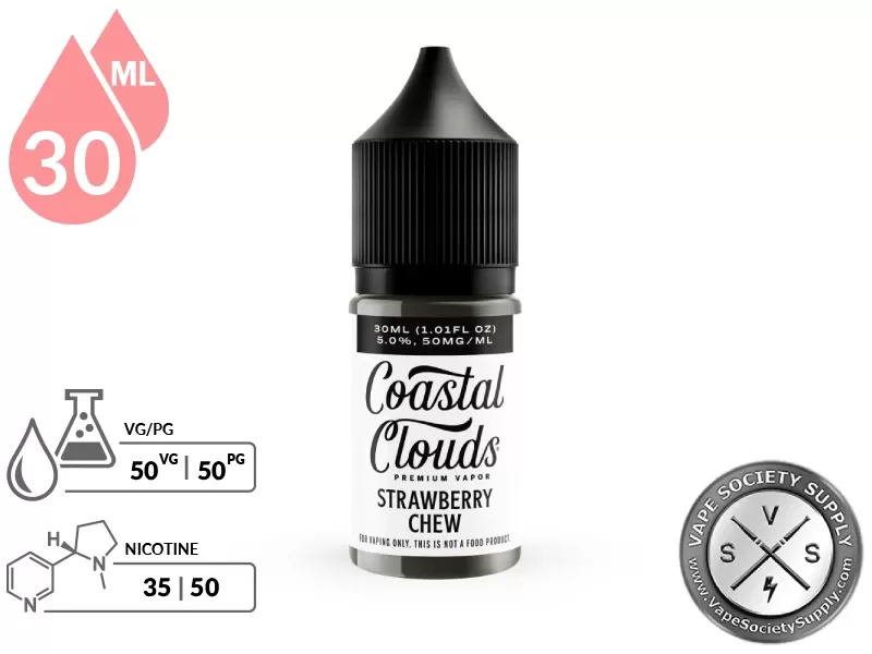 Strawberry Chew Coastal Clouds Salt 30ml - Vape Product, Vape Product - Image 2