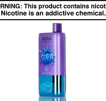 SORA TRINITY DISPOSABLE VAPE – 60,000 PUFFS - Blue Razz Ice / Mexico Mango / Strawberry Banana, Cool Mint / Icy Mint / Miami Mint