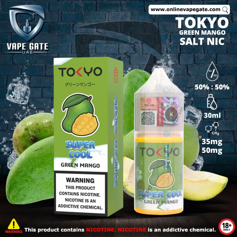 Tokyo Super Cool Green Mango Saltnic 30ml - 50 mg / 30 ml