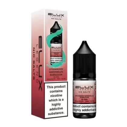 Elux Legend Nic Salt E-Liquid 10mg 20mg Strawberry Watermelon Bubblegum- Pack Of 10x 10ml - Ecigdepot