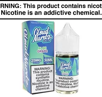 ALOE GRAPE BY CLOUD NURDZ SALT 30ML - Vape Product, Vape Product