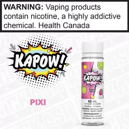 Pix by Kapow - Strength#3 mg/mL 60mL 6 mg/mL 60mL ON>12 mg/mL 60mL ON>6 mg/mL 60mL 6 mg/mL 60mL ON
