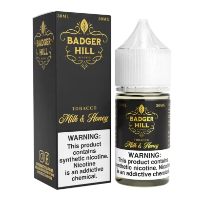 BADGER HILL RESERVE SALT - Milk & Honey - 30ML E-Liquid