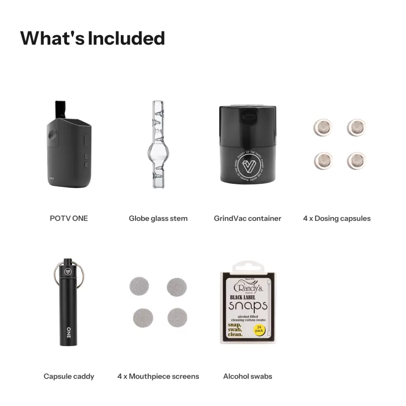 POTV ONE Starter Vaporizer Kit - Black - Image 3