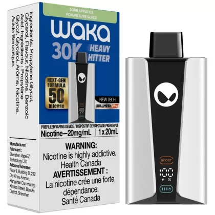 WAKA Heavy Hitter 30K Disposable Vape – Sour Apple Ice