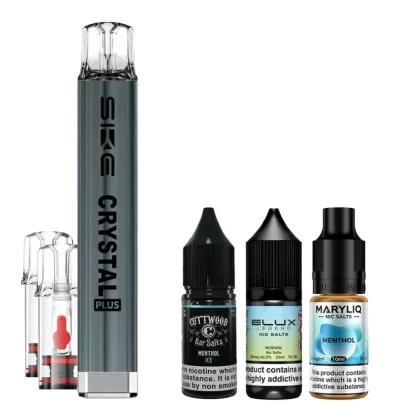 SKE Crystal Plus Menthol Bundle - Colour#Red (ECC9F0)