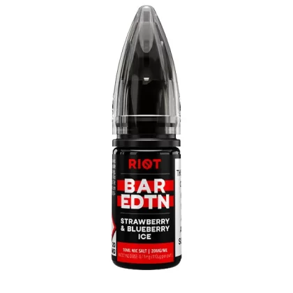 Strawberry Blueberry Ice BAR EDTN Riot Squad Nic Salt E-Liquid - 10mg