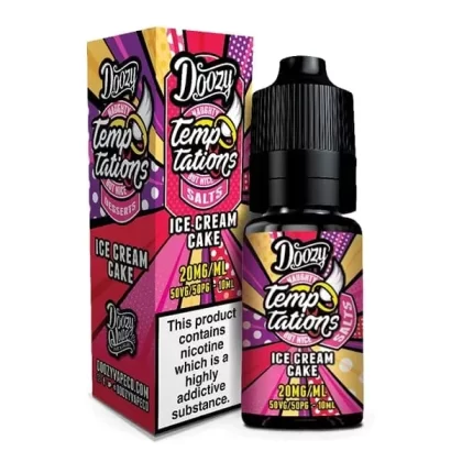 TEMPTATIONS ICE CREAM CAKE NIC SALT E-LIQUID BY DOOZY