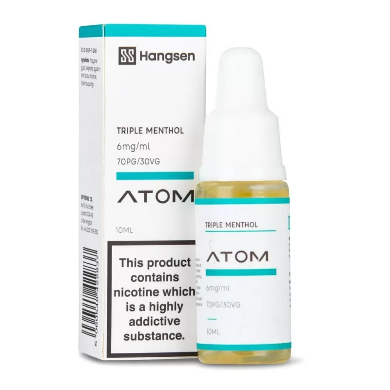 Triple Menthol E-Liquid Atom Series by Hangsen (10ml) - 6mg