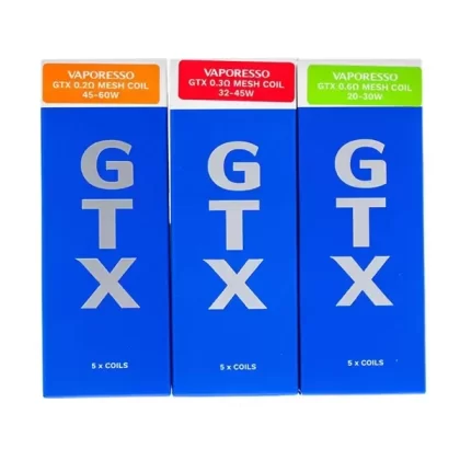Vaporesso GTX Coil for Target 80 / Target PM30 , GTX One / Go 40 / Go 80, GEN Nano / Air 40 / PT60 / PT80 S / Gen160 / FIT 40, Xiron, Luxe PM40 / PM80 / PM80 S, SWAG PX80, Luxe XR / XR MAX / X PRO / L