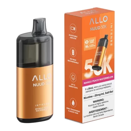 Allo Intense Nuud 50K Disposable Vape Device – Mango Peach 20ml