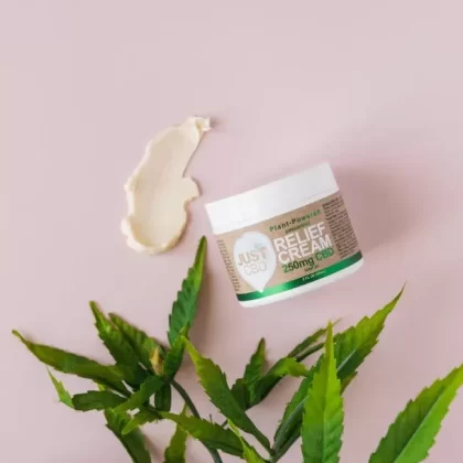 JustCBD – CBD Relief Cream - size#2oz 250mg>4oz 500mg>8oz 1000mg